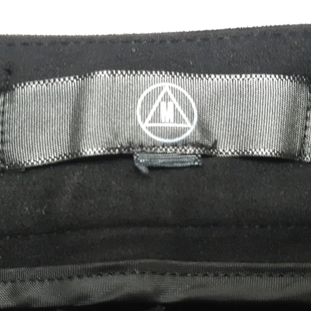 Missguided Mini Skirt Womens‎ 12 Black Button Front A-Line Minimalist Stretch
